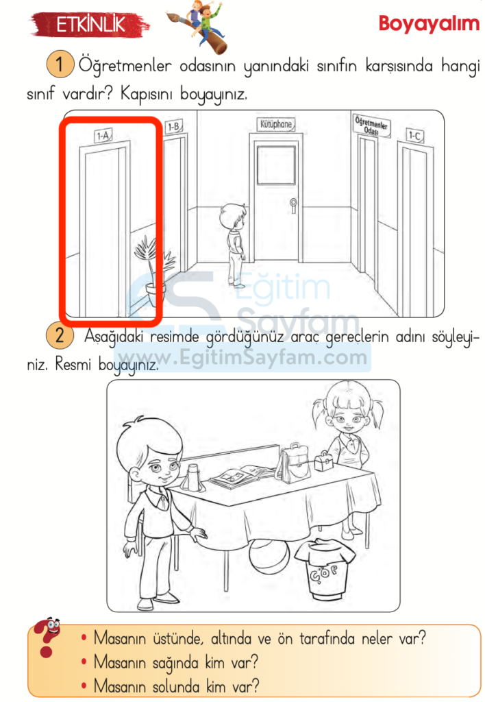 1. Sınıf Hayat Bilgisi Ders Kitabı Cevapları İhsan Yayıncılık Sayfa 27