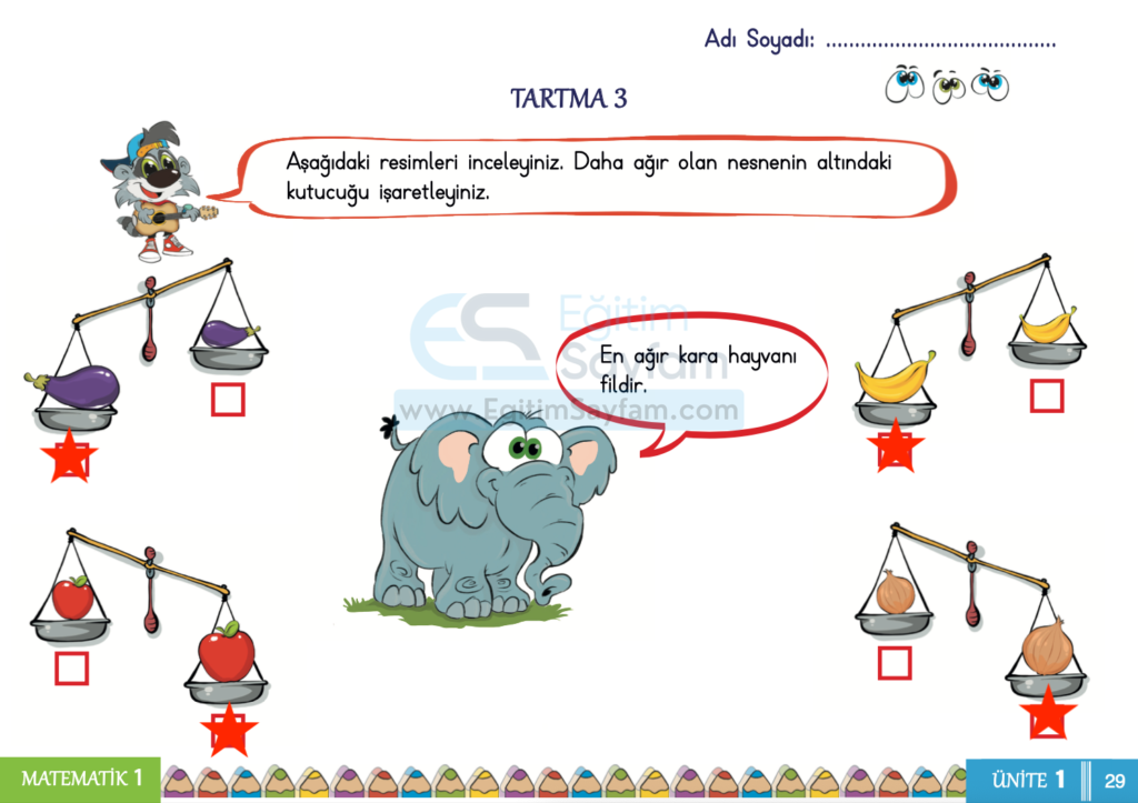 1. Sınıf Matematik Çalışma Kitabı Cevapları Sayfa 29