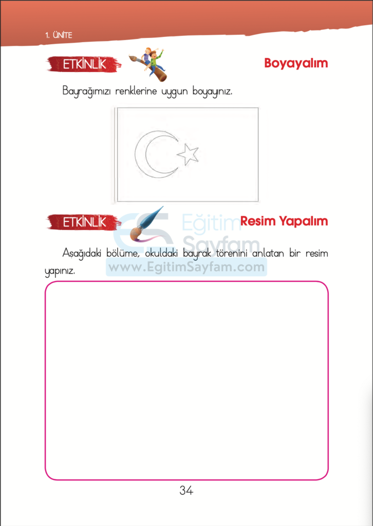 1. Sınıf Hayat Bilgisi Ders Kitabı Cevapları İhsan Yayıncılık Sayfa 34