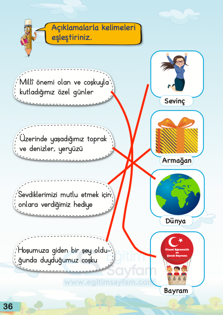 Yaşasın 23 Nisan Metni Etkinlik Cevapları (1. Sınıf Türkçe)