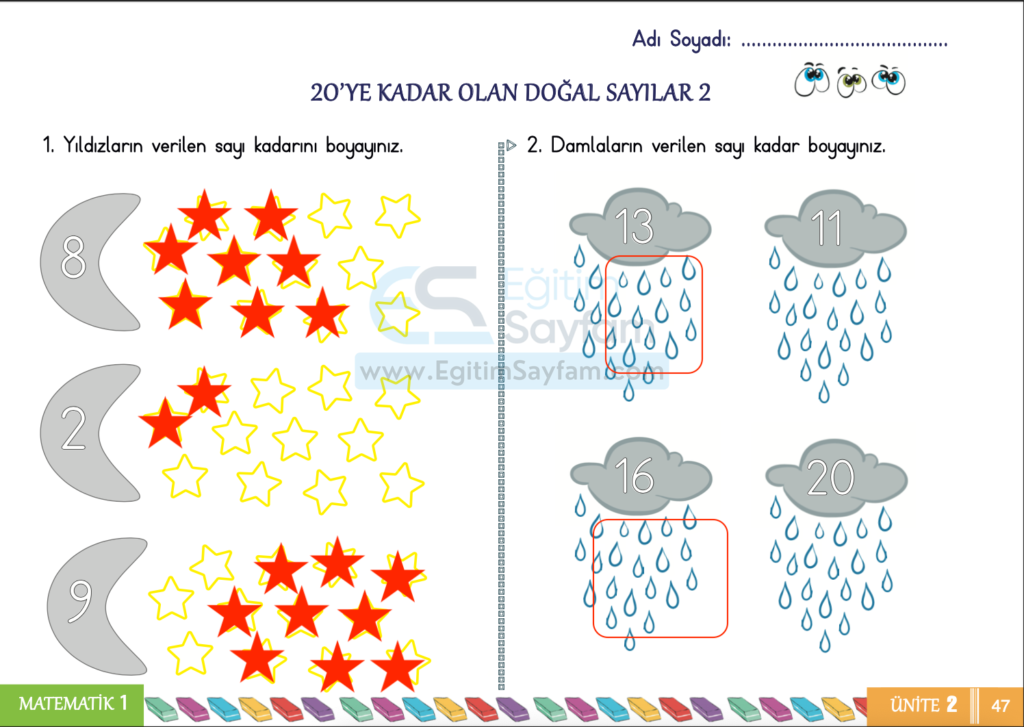 1. Sınıf Matematik Çalışma Kitabı Cevapları Sayfa 47