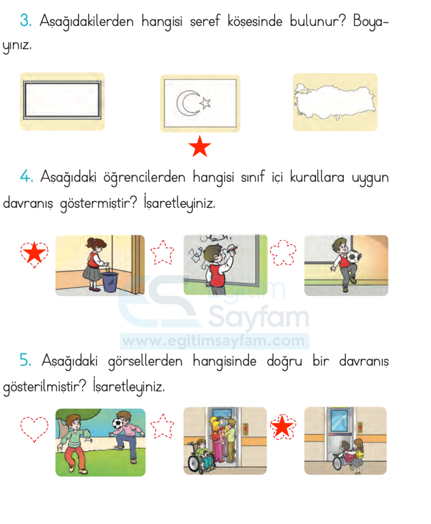 1. Sınıf Hayat Bilgisi Ders Kitabı Cevapları Pasifik Yayınları Sayfa 51