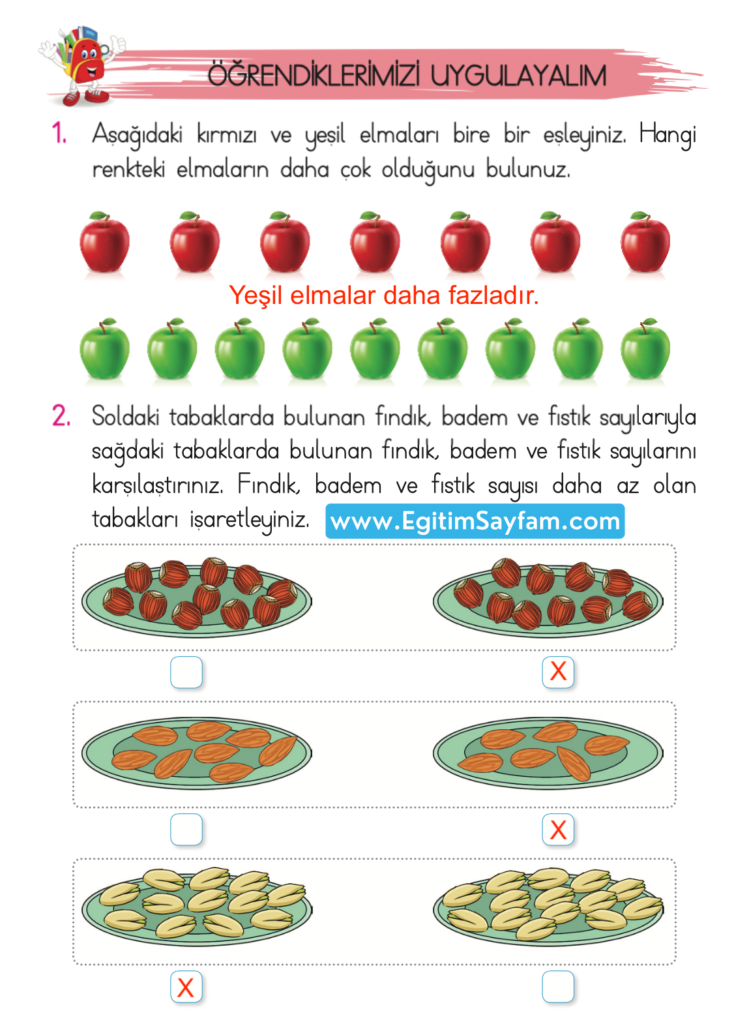 1. Sınıf Matematik Açılım Yayınları Ders Kitabı Cevapları Sayfa 58