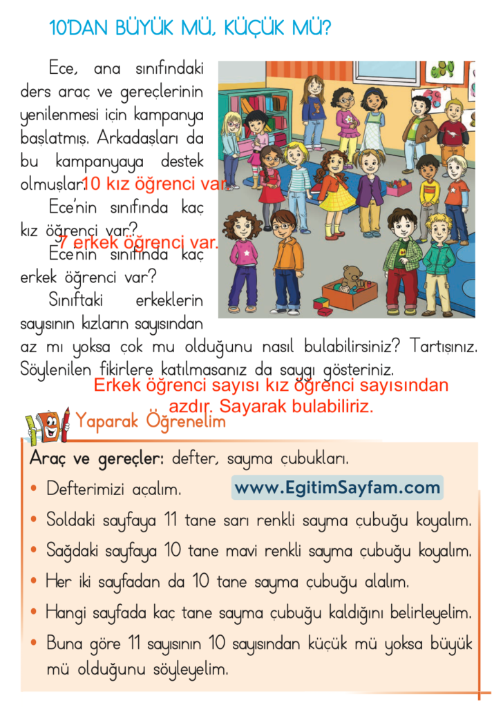 1. Sınıf Matematik Açılım Yayınları Ders Kitabı Cevapları Sayfa 59