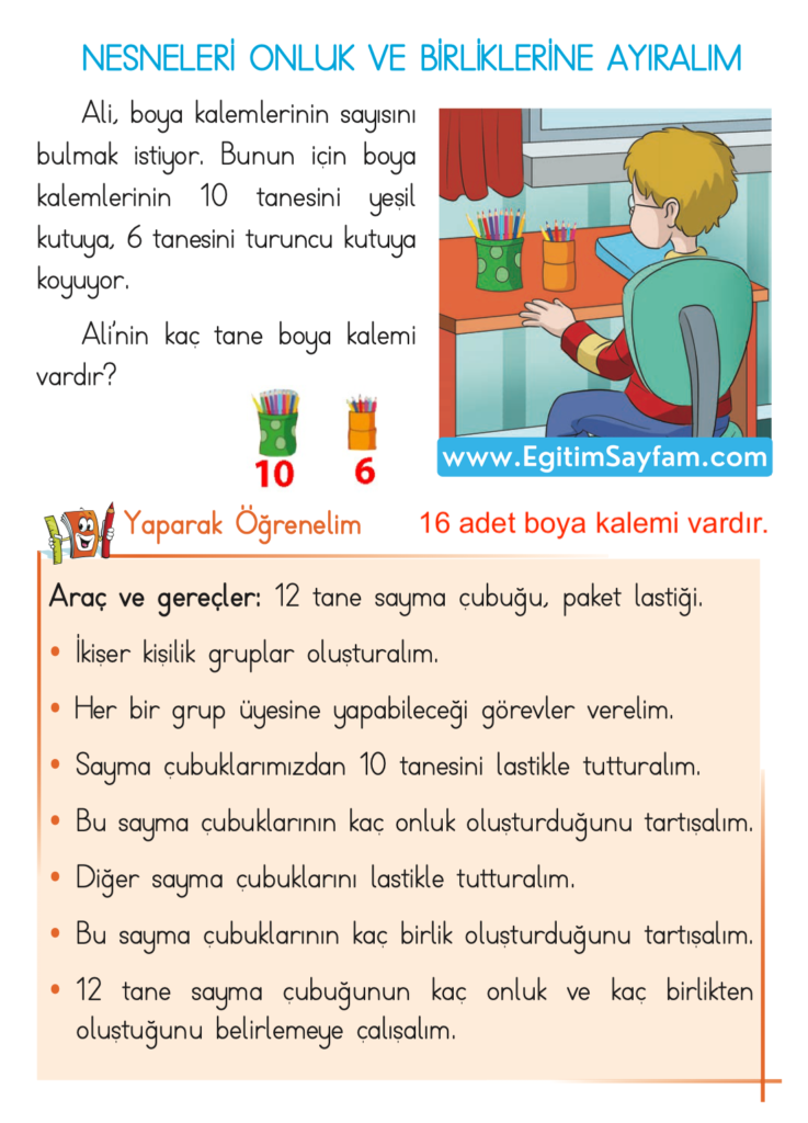 1. Sınıf Matematik Açılım Yayınları Ders Kitabı Cevapları Sayfa 63