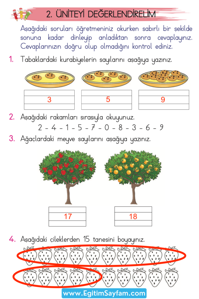 1. Sınıf Matematik Açılım Yayınları Ders Kitabı Cevapları Sayfa 70