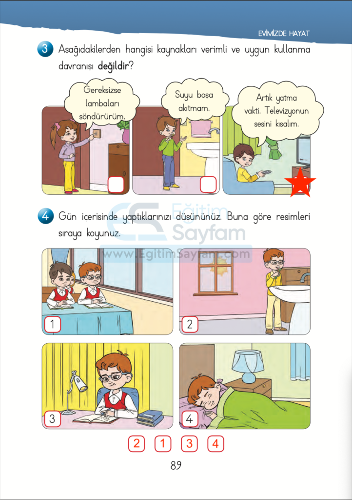 1. Sınıf Hayat Bilgisi Ders Kitabı Cevapları İhsan Yayıncılık Sayfa 89