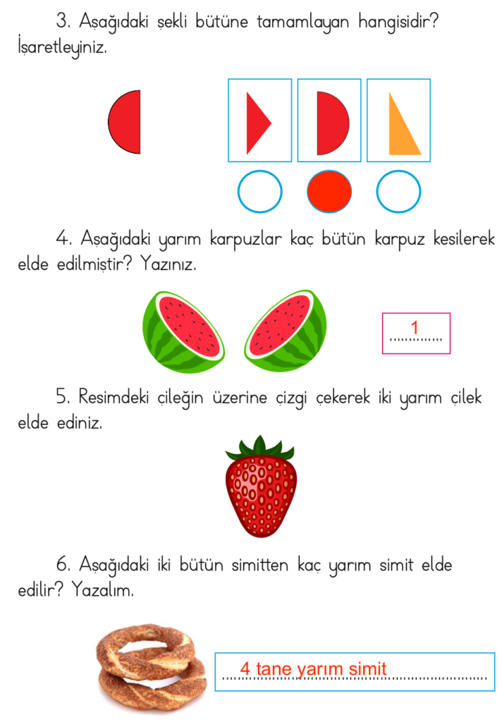 1. Sınıf Matematik Ders Kitabı Cevapları Dizin Yayıncılık Sayfa 147