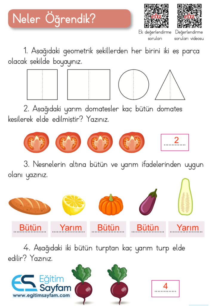 1. Sınıf Matematik Ders Kitabı Cevapları Dizin Yayıncılık Sayfa 177