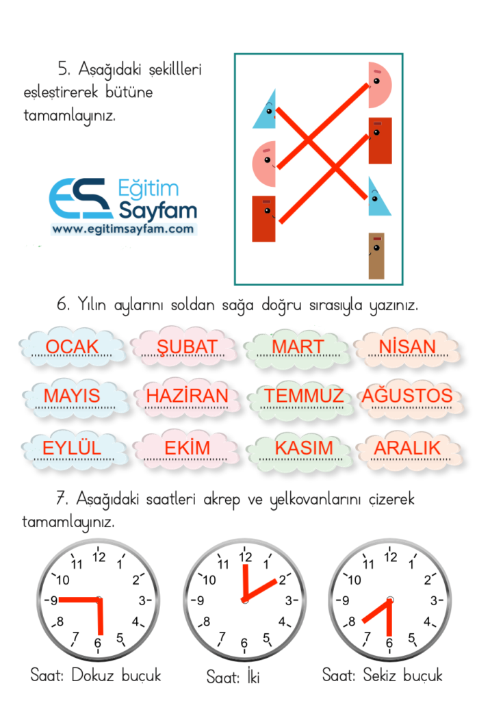 1. Sınıf Matematik Ders Kitabı Cevapları Dizin Yayıncılık Sayfa 178