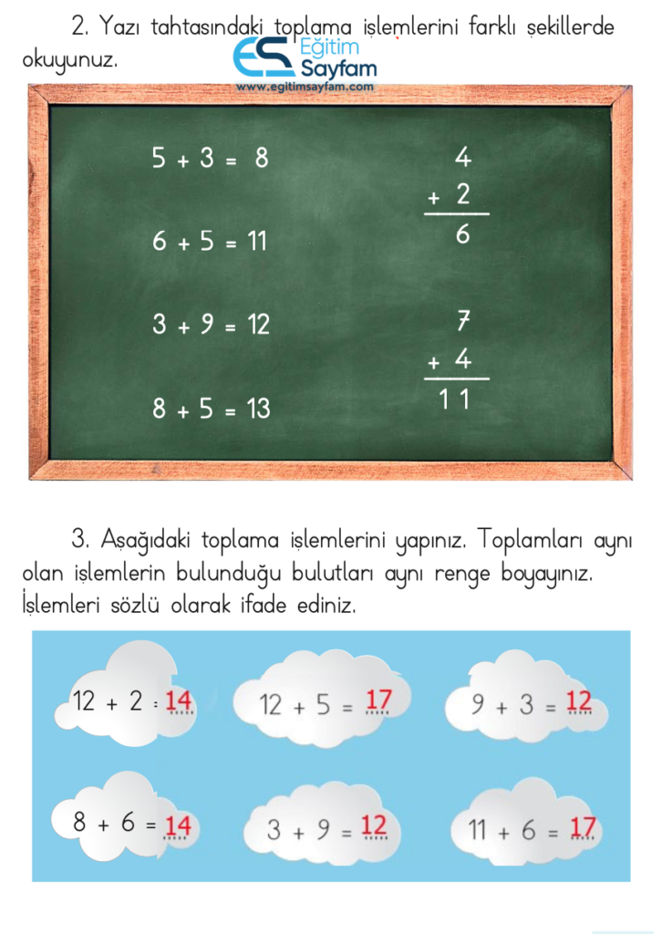 1. Sınıf Matematik Ders Kitabı Cevapları Dizin Yayıncılık Sayfa 85