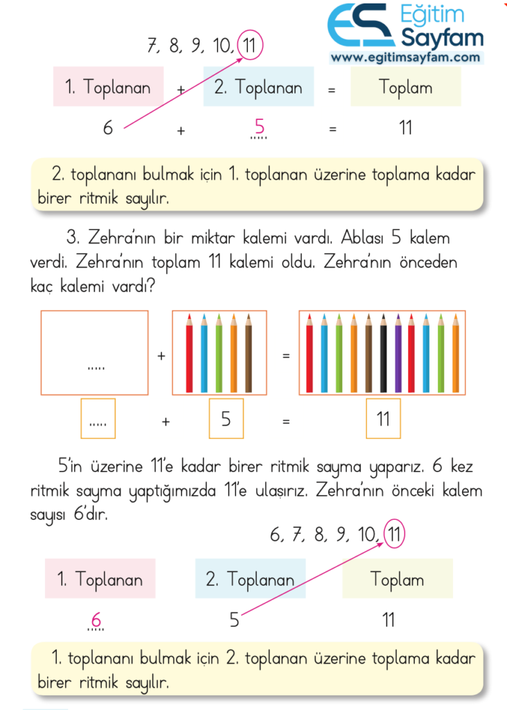 1. Sınıf Matematik Ders Kitabı Cevapları Dizin Yayıncılık Sayfa 118