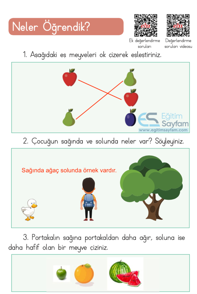 1. Sınıf Matematik Ders Kitabı Cevapları Dizin Yayıncılık Sayfa 25