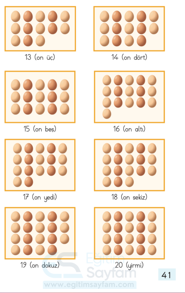 1. Sınıf Matematik Ders Kitabı Cevapları Dizin Yayıncılık Sayfa 41