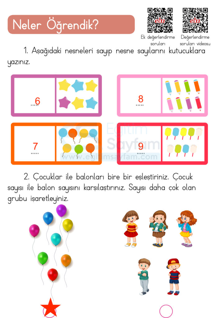 1. Sınıf Matematik Ders Kitabı Cevapları Dizin Yayıncılık Sayfa 69