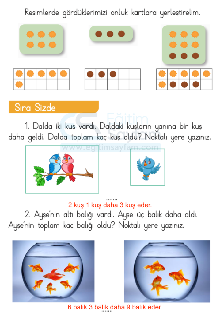 1. Sınıf Matematik Ders Kitabı Cevapları Dizin Yayıncılık Sayfa 75