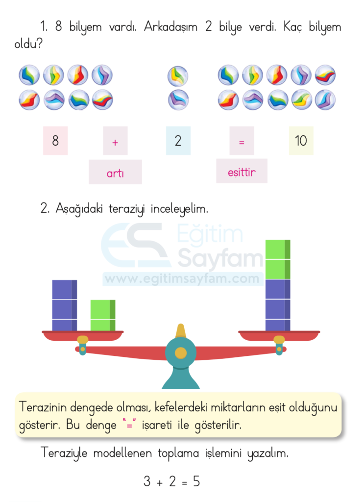 1. Sınıf Matematik Ders Kitabı Cevapları Dizin Yayıncılık Sayfa 78