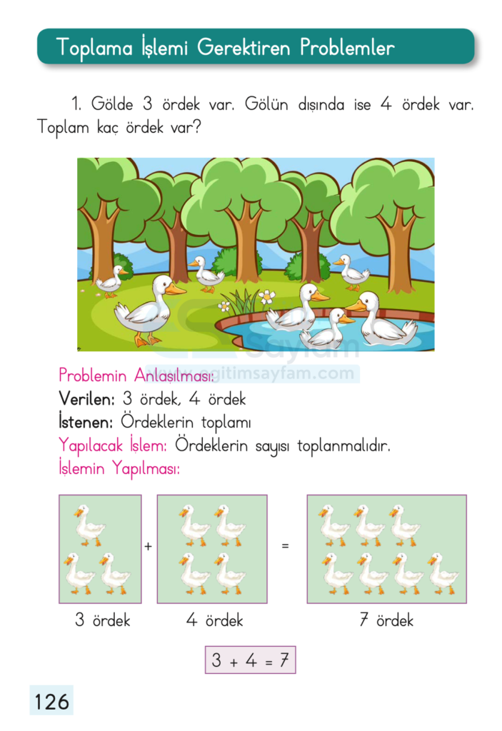 1. Sınıf Matematik Ders Kitabı Cevapları Dizin Yayıncılık Sayfa 126