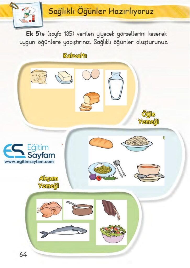 1. Sınıf Hayat Bilgisi Çalışma Kitabı Cevapları Sayfa 64