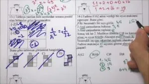 8. Sınıf Matematik 1. Dönem 1. Yazılı ( Video )