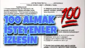8. Sınıf Türkçe 1. Dönem 2. Yazılı ( Video )