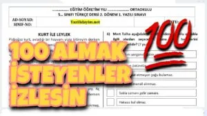 5. Sınıf Türkçe 2. Dönem 1. Yazılı Soruları (Video)