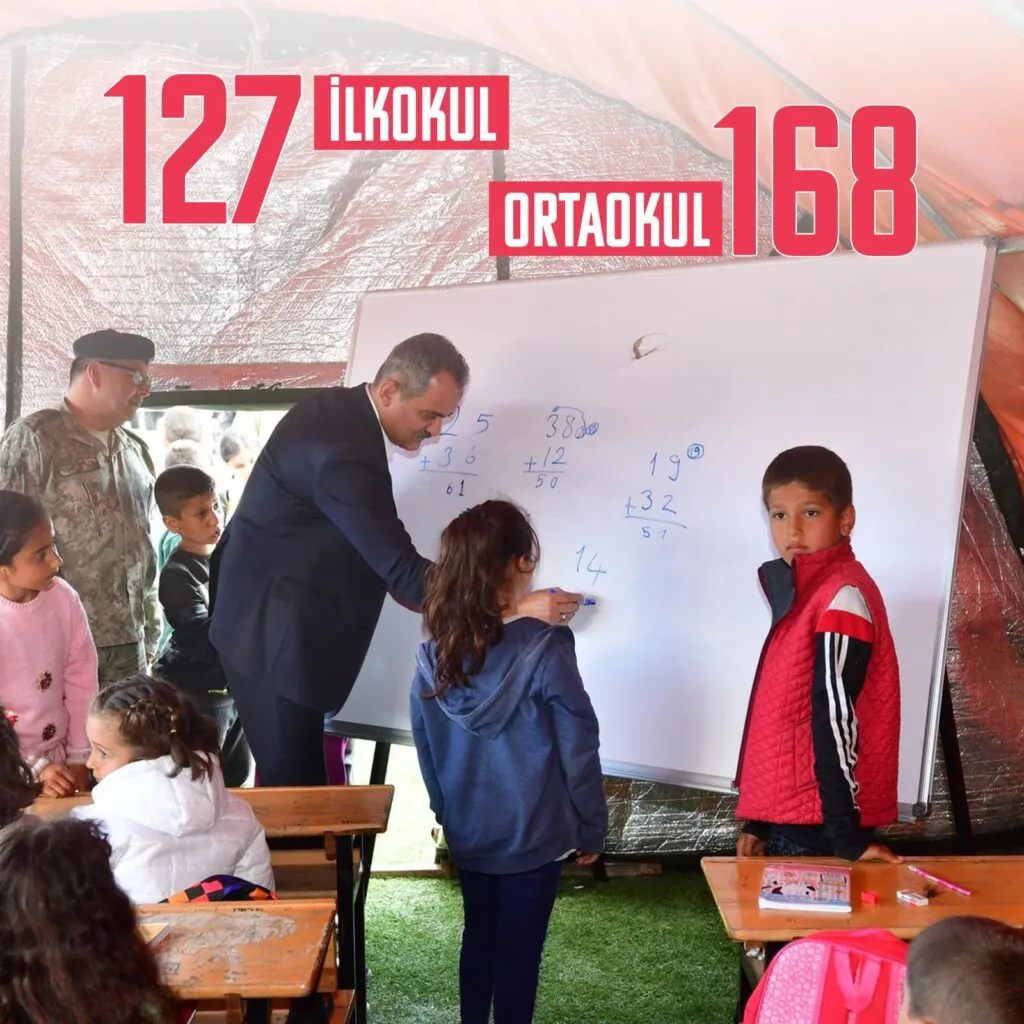 Bakan Özer: Afet Bölgesinde 127 İlkokul, 168 Ortaokul Kurduk.
