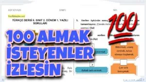 6. Sınıf Türkçe 2. Dönem 1. Yazılı Soruları (Video)