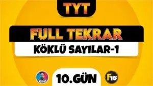 TYT Matematik Full Tekrar | 10.Gün | Köklü Sayılar-1 | ▷ Video