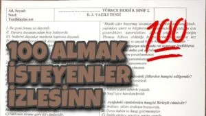 8. Sınıf Türkçe 2. Dönem 2. Yazılı Soruları (Video)