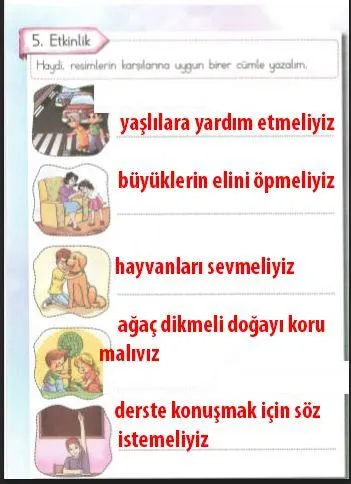 1 sinif cem yayinlari turkce ders kitabi sayfa 15 cevabi