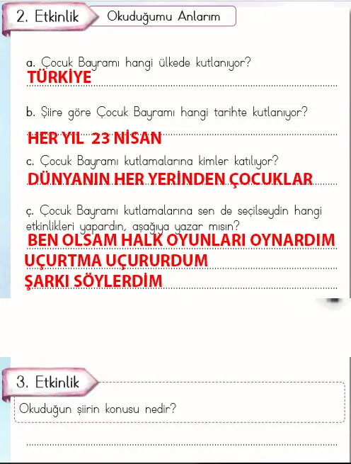1 sinif cem yayinlari turkce ders kitabi sayfa 84 cevabi